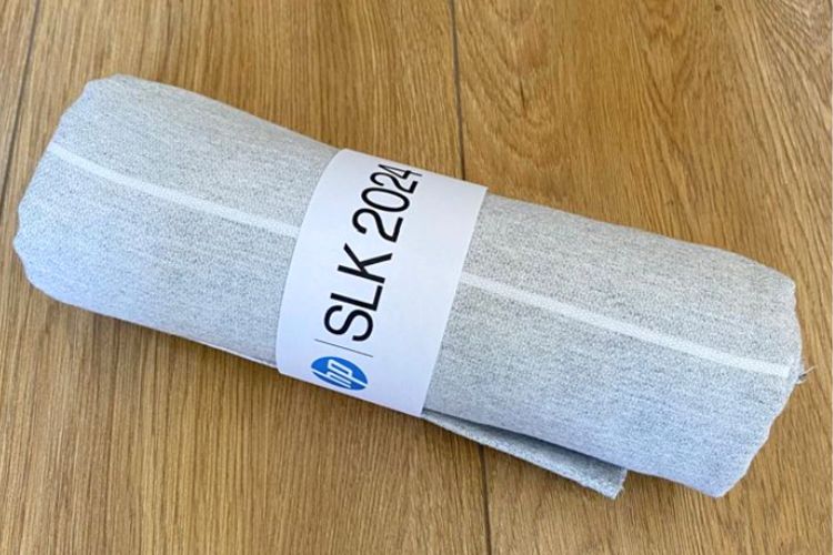 Organic turkish towel with branded wrap for corporate event gift