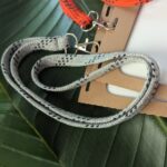 Eco-friendly upcycled 1990's drawstring grey lanyard