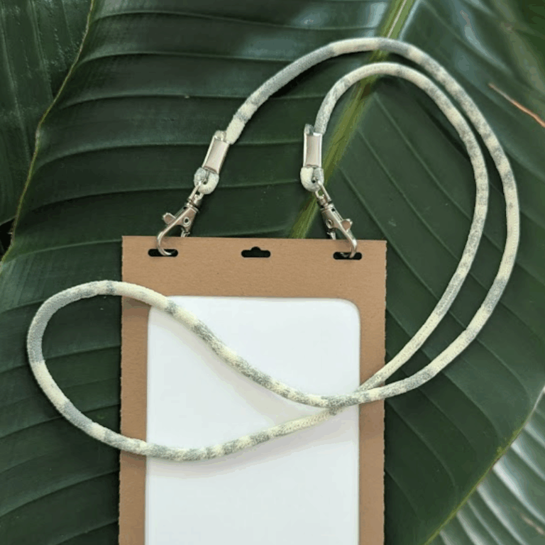 Recycled/upcycled double lobster hook Scrap Earth Hoodie String lanyard for eco-friendly events