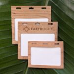 Sustainable plastic-free nametag holders for 4" x 3" and 3.5" x 2.25" inserts and custom branding