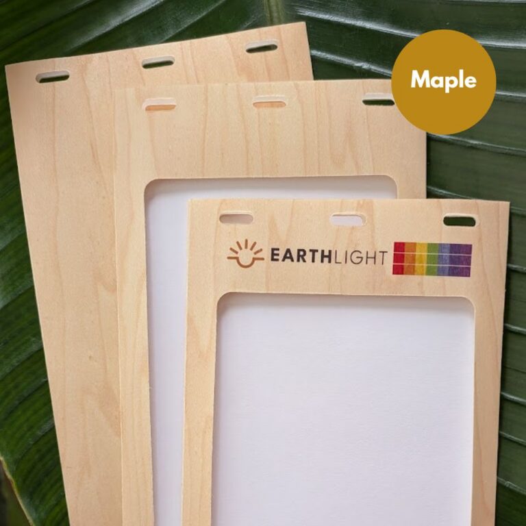 Maple wood, plastic-free 4.25" x 6" badge holders made in USA for eco-friendly expos, conferences and events