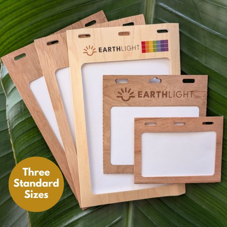 Eco-friendly and reusable badge holders made from USA wood and paper back for plastic-free name badge holders